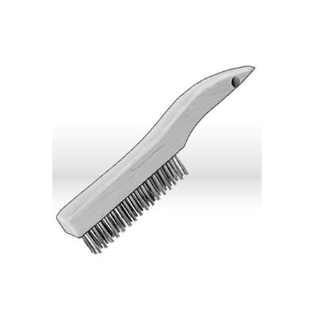 Jaz Hand Scratch Brush, Shoe Handle 4 Rows, .016", Steel 80410